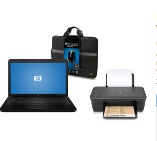 HOT DEAL!! HP Laptop PC with Carrying Case, Wireless Mouse & Multi-Function Printer $349 and FREE Shipping!!