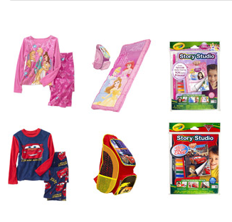 Disney Character 5-piece Sleepover Value Bundle $30