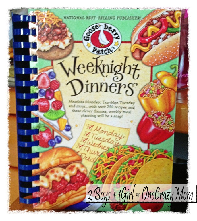 Weeknight Dinners with Gooseberry Patch #recipe and enter to win your very own book #Giveaway