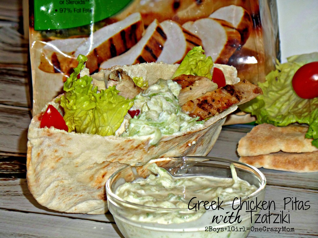 #ad Dish up a Simple Greek Chicken Pita with Tzaziki for a Family Dinner Night and grab a Movie ticket to Blended