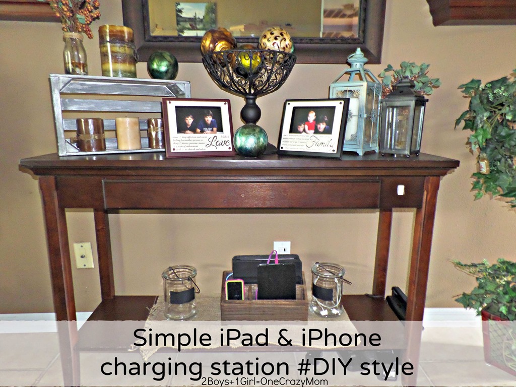 Create a simple #DIY iPhone and iPad charging station to match your decor