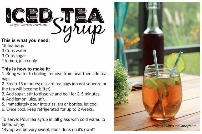 Homemade Iced Tea Syrup will be a refreshing drink this Summer